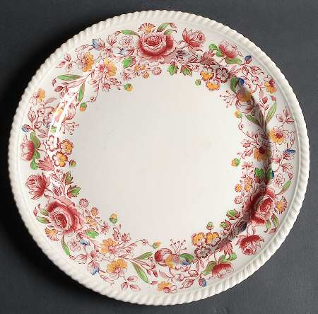 Margaret Rose Pink Multicolor 12" Chop Plate (Round Platter)
