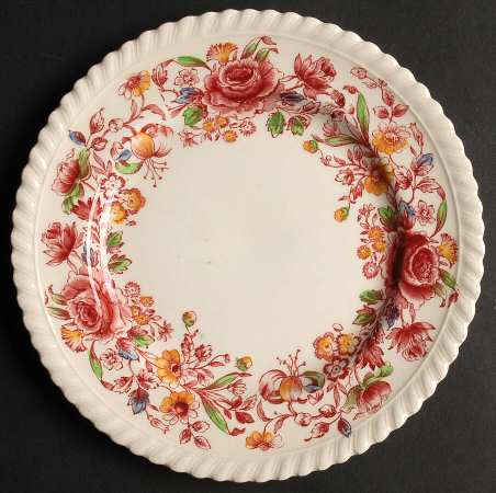 Margaret Rose Pink Multicolor Dessert/Pie Plate