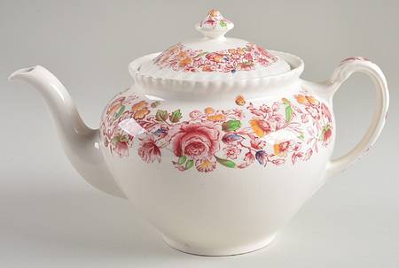 Margaret Rose Pink Multicolor Teapot & Lid