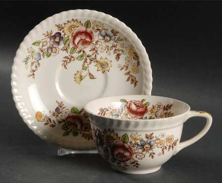 The Marquis (Windsor Ware) Flat Cup & Saucer Set