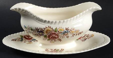 The Marquis (Windsor Ware) Gravy Boat with Attached Underplate