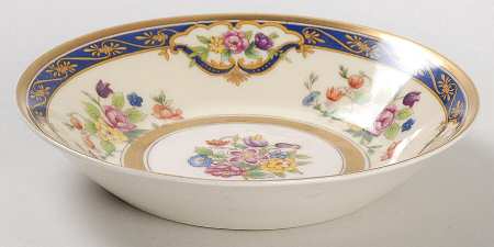 Mayfair (Floral Center, Gold Trim) Fruit/Dessert (Sauce) Bowl