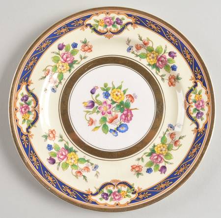 Mayfair (Floral Center, Gold Trim) Bread & Butter Plate