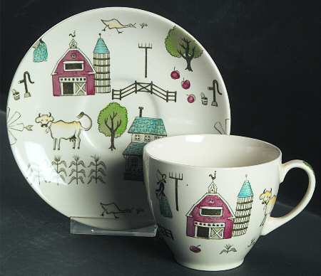 Mcdonald's Farm Flat Cup & Saucer Set