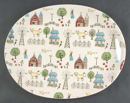 Mcdonald's Farm 14" Oval Serving Platter