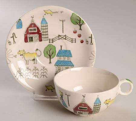 Mcdonald's Farm Flat Cup & Saucer Set