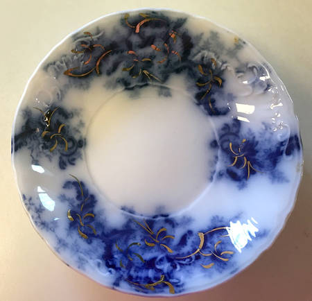 Mentone (Flow Blue) Saucer for Demitasse Cup