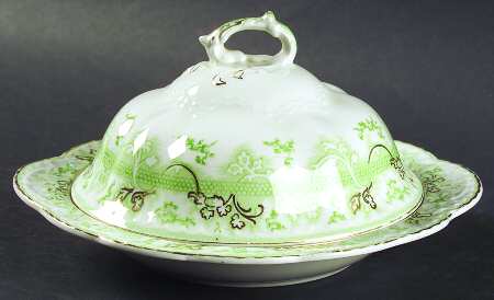 The Mikado Green Round Covered Butter