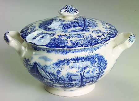 Millstream Blue Sugar Bowl & Lid