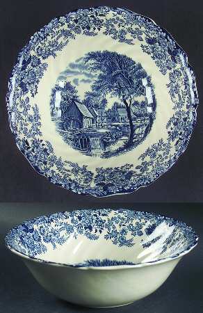 Millstream Blue 8" Round Vegetable Bowl