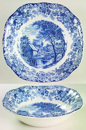Millstream Blue Square Soup Bowl