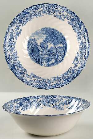 Millstream Blue 9" Round Vegetable Bowl