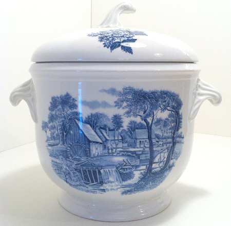Millstream Blue 6" Storage Jar & Lid