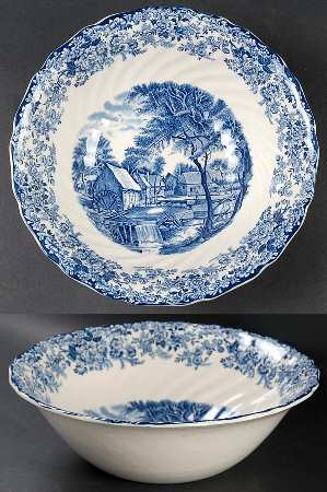 Millstream Blue 10" Round Vegetable Bowl