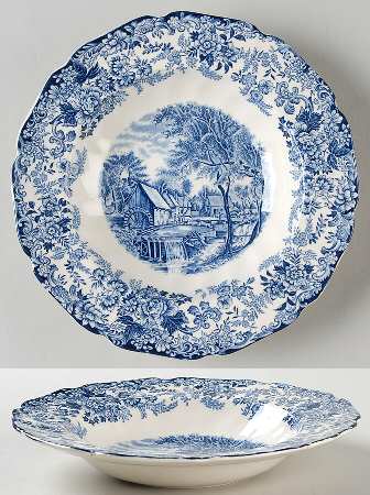 Millstream Blue Rim Soup Bowl