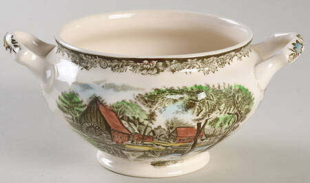 Millstream Brown Multicolor Sugar Bowl No Lid