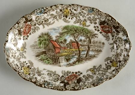 Millstream Brown Multicolor Relish/Gravy Underplate