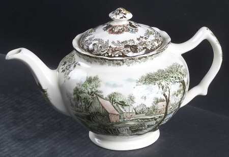 Millstream Brown Multicolor Teapot & Lid by Johnson Brothers