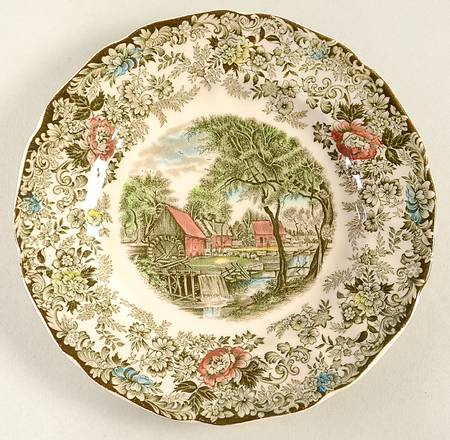 Millstream Brown Multicolor Dessert/Pie Plate