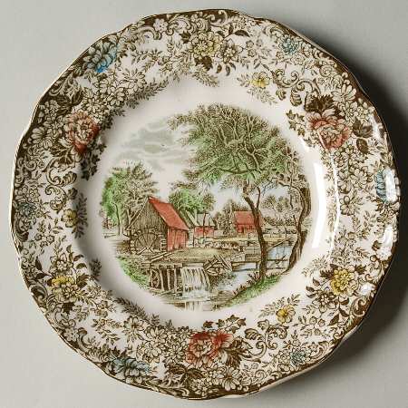 Millstream Brown Multicolor Bread & Butter Plate