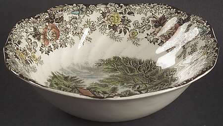 Millstream Brown Multicolor Square Cereal Bowl