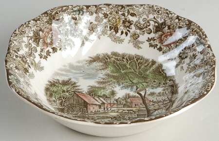 Millstream Brown Multicolor Square Soup Bowl