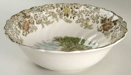 Millstream Brown Multicolor 8" Round Vegetable Bowl