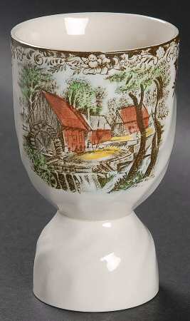 Millstream Brown Multicolor Double Egg Cup