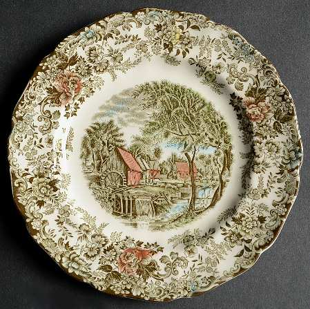 Millstream Brown Multicolor Salad Plate