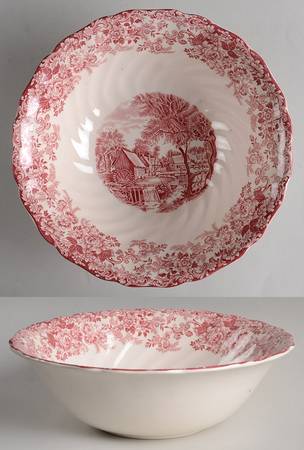 Millstream Pink 9" Round Vegetable Bowl