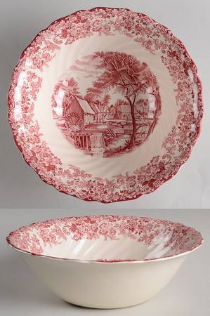 Millstream Pink 10" Round Vegetable Bowl
