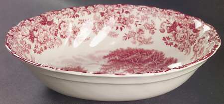 Millstream Pink 8" Oval Vegetable Bowl
