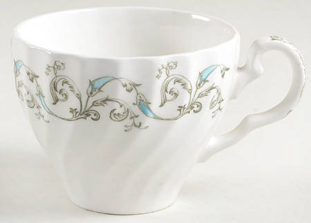 Minuet (Blue Green Scroll) Flat Cup