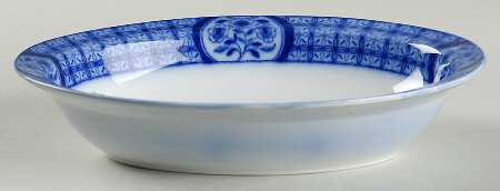 Mongolia (Flow Blue) 8" Oval Vegetable Bowl