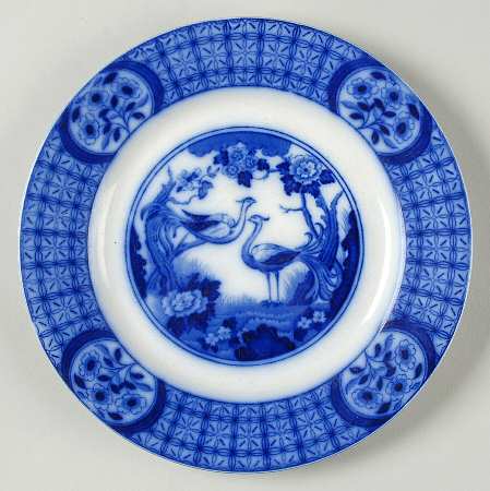 Mongolia (Flow Blue) Luncheon Plate