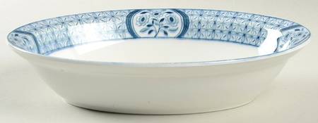 Mongolia (Gray Blue) 9" Oval Vegetable Bowl