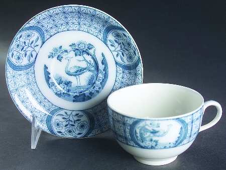 Mongolia (Gray Blue) Flat Cup & Saucer Set