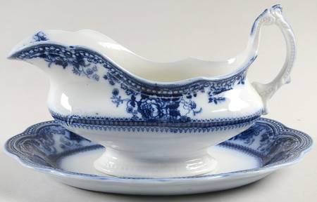Montana (Flow Blue) Gravy Boat & Underplate/Relish