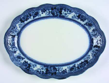 Montana (Flow Blue) 14" Oval Serving Platter