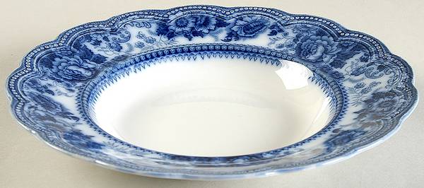 Montana (Flow Blue) Large Rim Soup Bowl