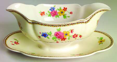 The Monterey (Pareek) Gravy Boat with Attached Underplate