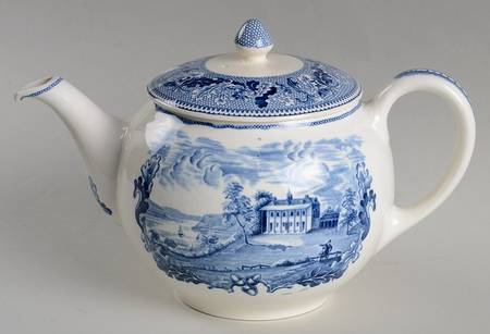 Mount Vernon Blue Teapot & Lid