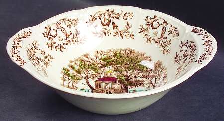 Mount Vernon Brown Multicolor Lugged Cereal Bowl
