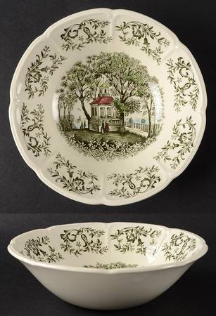 Mount Vernon Green Multicolor Coupe Cereal Bowl