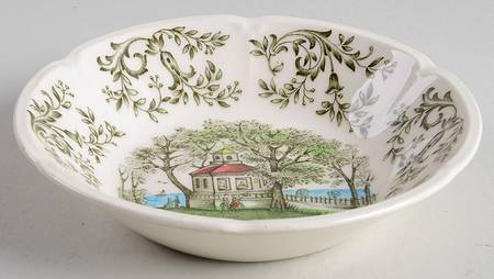 Mount Vernon Green Multicolor Fruit/Dessert (Sauce) Bowl
