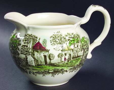 Mount Vernon Green Multicolor Creamer