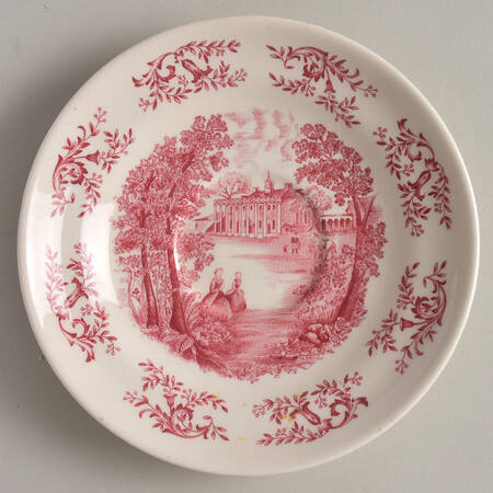 Mount Vernon Pink Saucer for Oversized Cup
