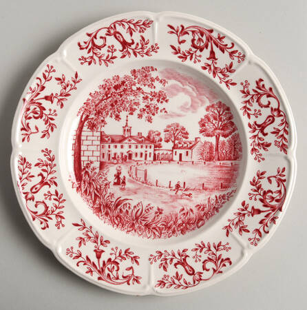 Mount Vernon Pink Salad Plate by Johnson Brothers
