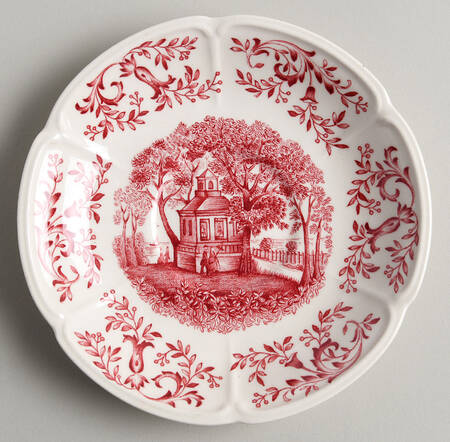 Mount Vernon Pink Saucer for Flat Cup