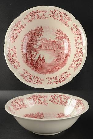 Mount Vernon Pink 8" Round Vegetable Bowl